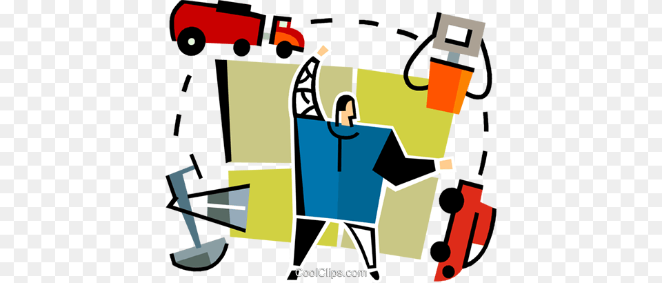 Petroleum Industry Royalty Vector Clip Art Illustration, Machine, Wheel, Gas Pump, Pump Free Transparent Png