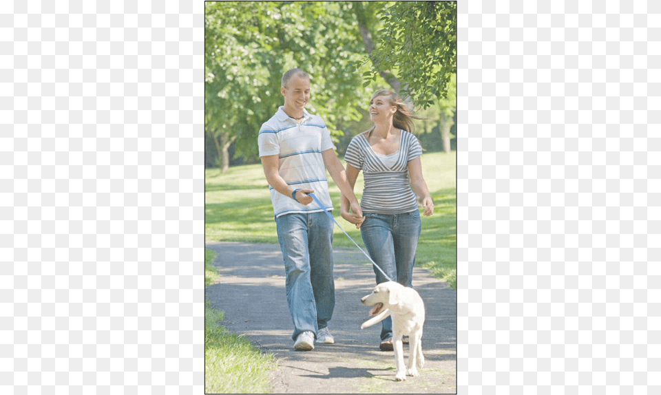 Pets And Wildlife Couples Walking The Dog, Person, Adult, Pet, Pants Png Image