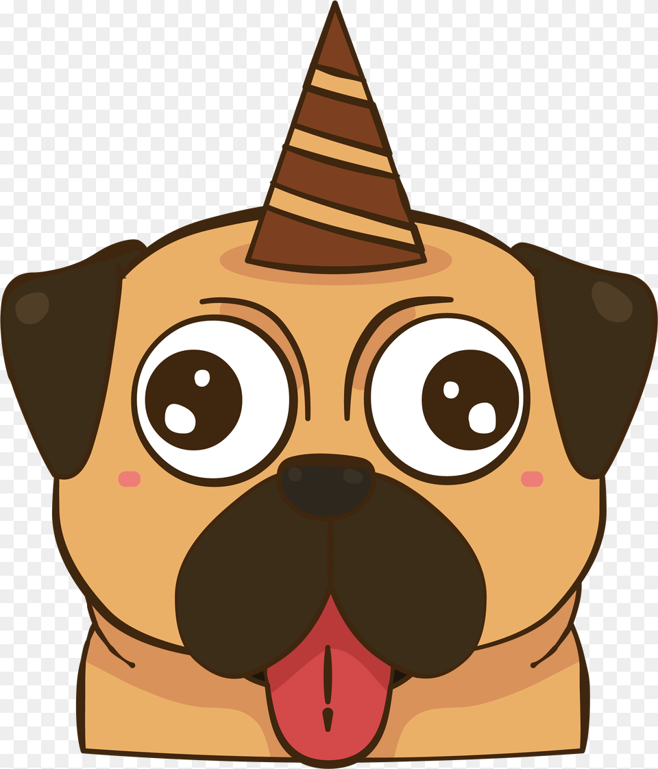 Pets Clipart Pug Cartoon Birthday Pug, Clothing, Hat Free Transparent Png