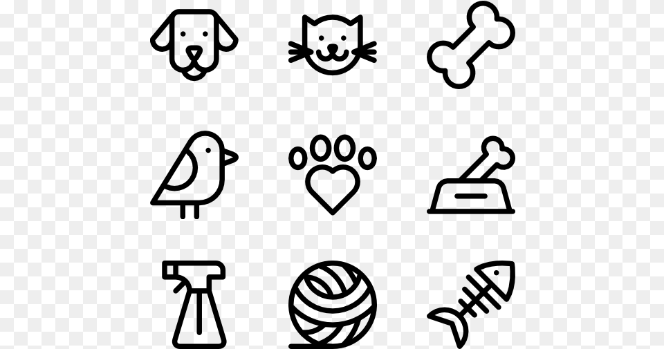 Pets Dog And Cat Icons, Gray Png Image