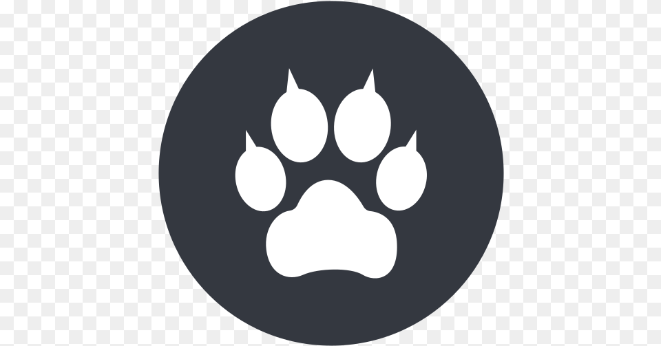 Petsanimals Animal Foot Print Icons Paw Print In Circle Silhouette, Logo, Symbol Free Transparent Png