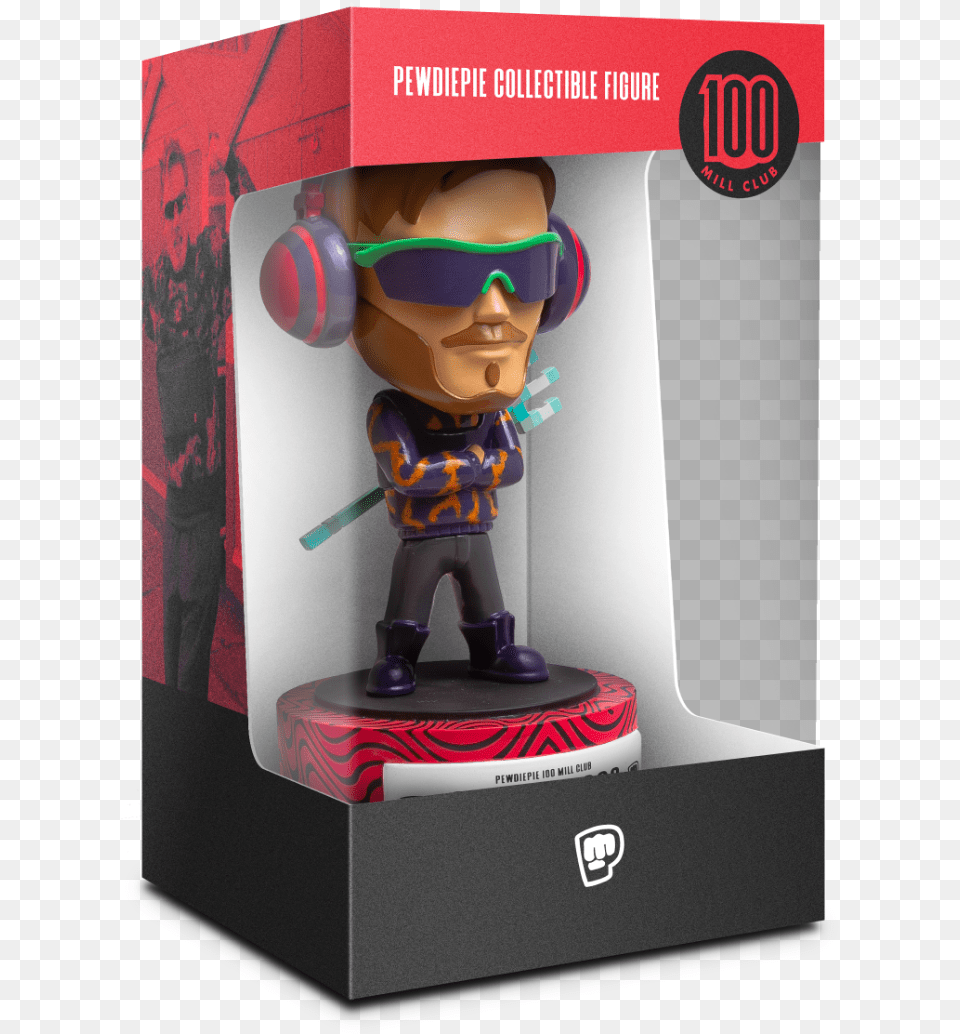 Pewdiepie 100 Mil Figure, Figurine, Baby, Face, Head Png