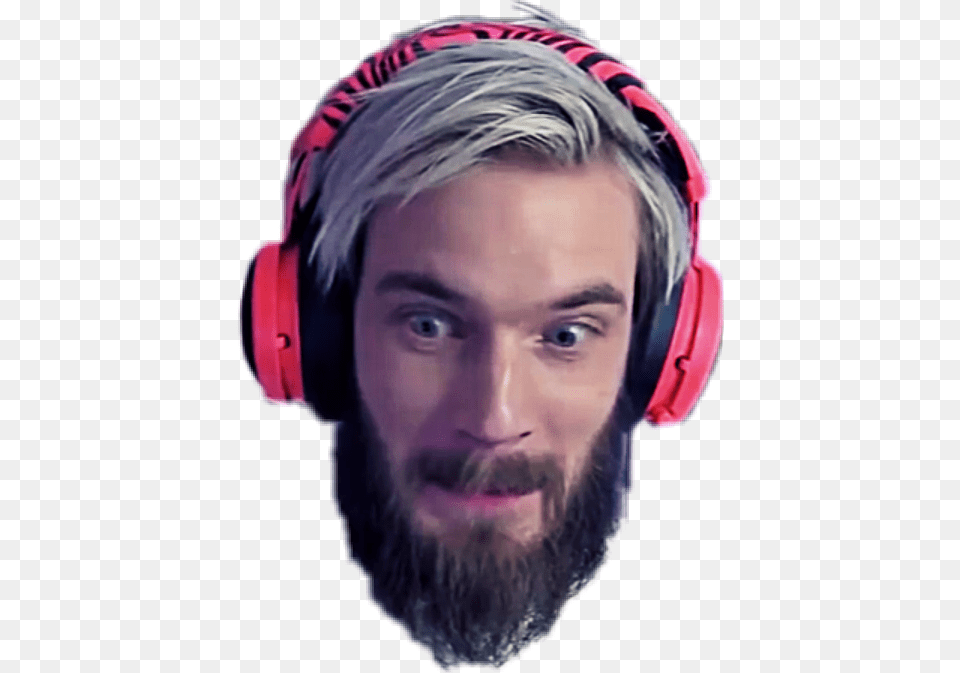 Pewdiepie Brofist Pewds Youtube Youtubers 100 Million Subs Play Button, Beard, Face, Head, Person Png Image