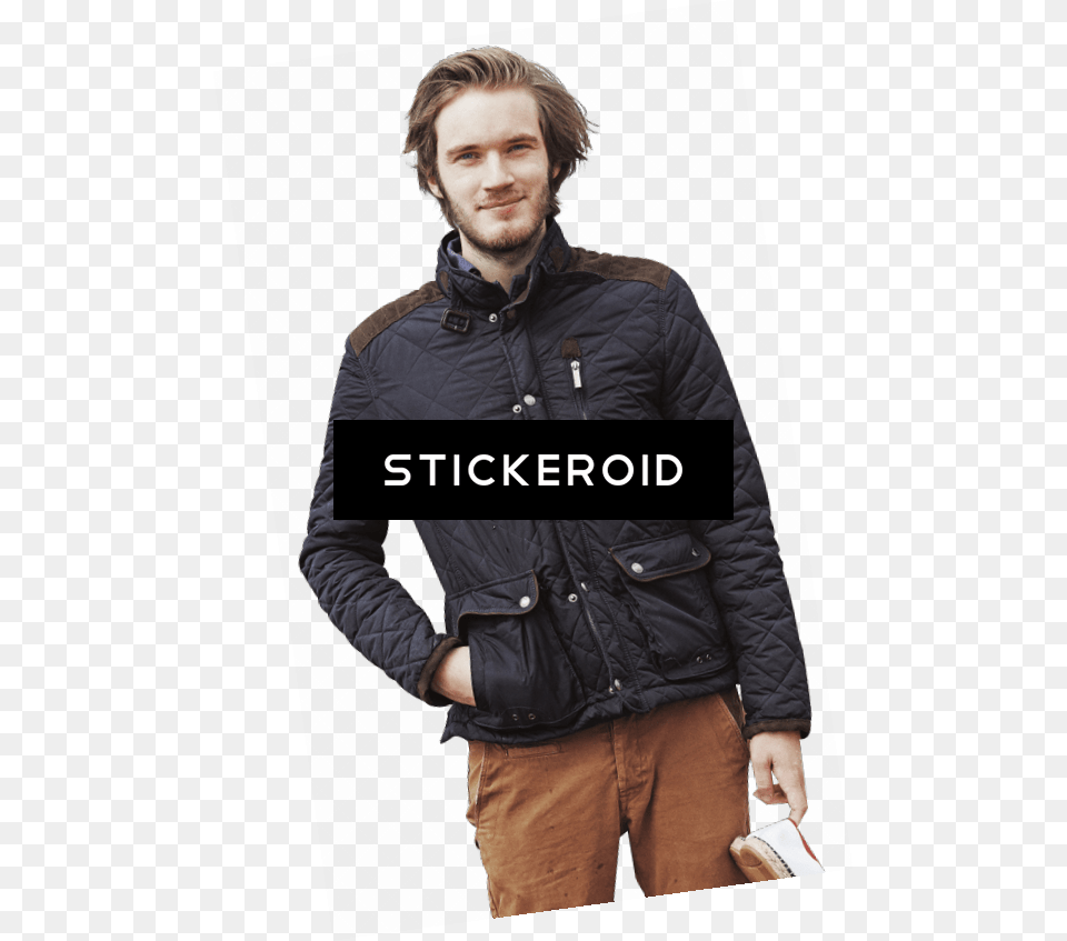 Pewdiepie Casual Standing Pewdiepie, Jacket, Clothing, Coat, Person Free Png Download