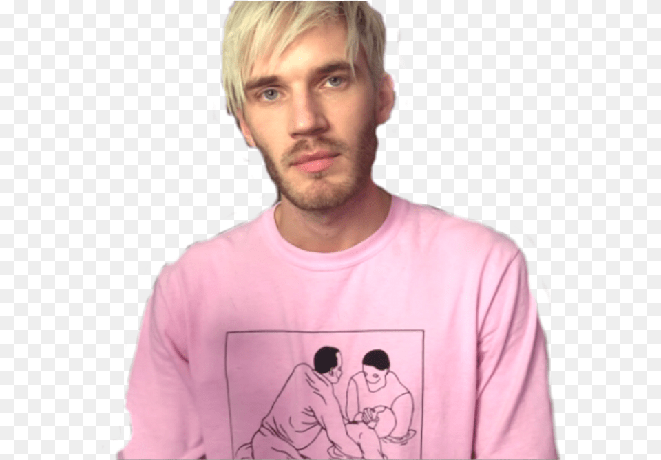 Pewdiepie Freetoedit Blond, Adult, Person, Man, Male Free Png