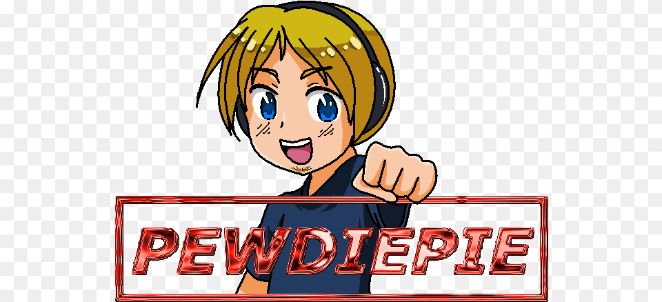 Pewdiepie Logo Thingy Pewdiepie Youtube, Book, Comics, Publication, Baby Free Png Download