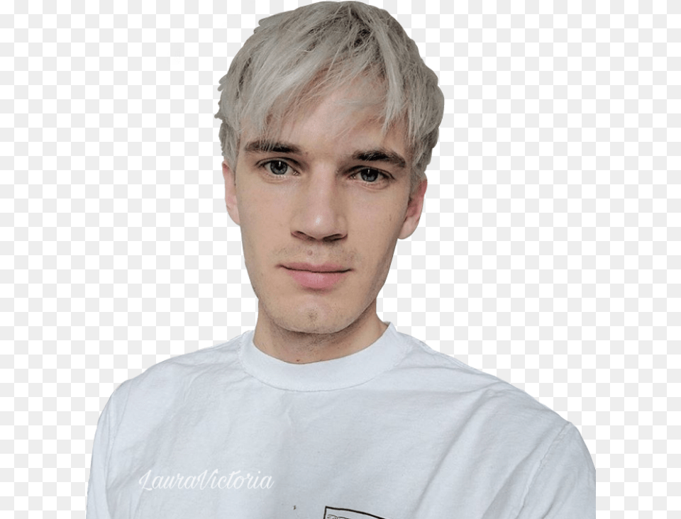 Pewdiepie Marzia Felix 100million Pewdiepieedit Lil Peep And Pewdiepie, Adult, Blonde, Hair, Male Free Png