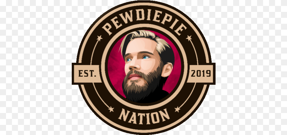 Pewdiepie Nation Discord Server Robot C, Logo, Symbol, Badge, Male Free Png Download