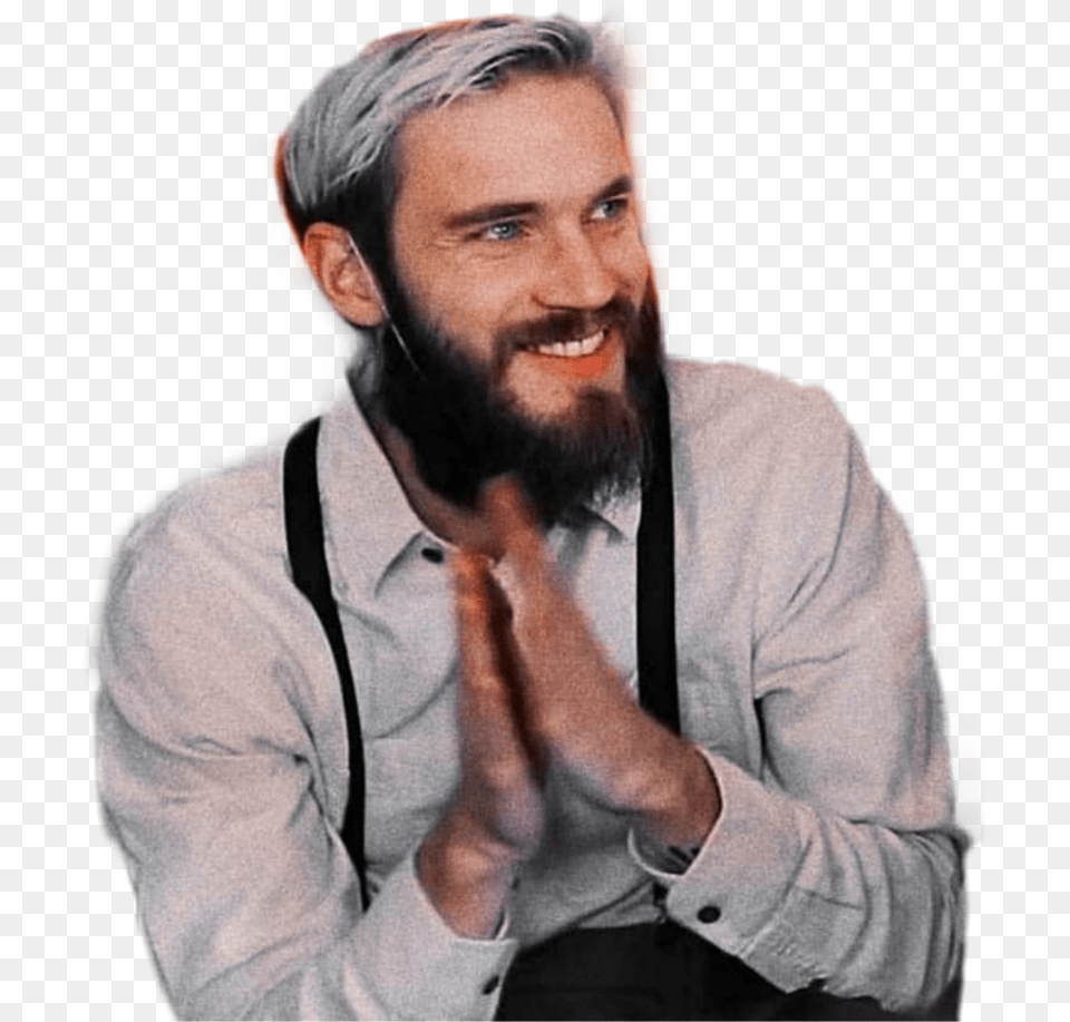 Pewdiepie Pewds Gentleman, Male, Adult, Beard, Face Free Png