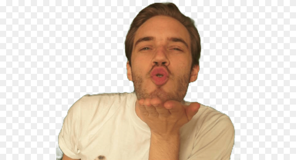 Pewdiepie Pewds Kiss Freetoedit Human, Adult, Photography, Person, Man Free Transparent Png