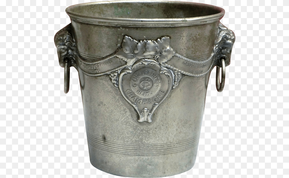 Pewter Champagne Ice Bucket Png