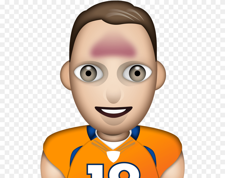 Peyton Manning Emoji Looks As Much Like Peyton As The Jay Cutler Nfl, Face, Head, Person, Photography Free Png