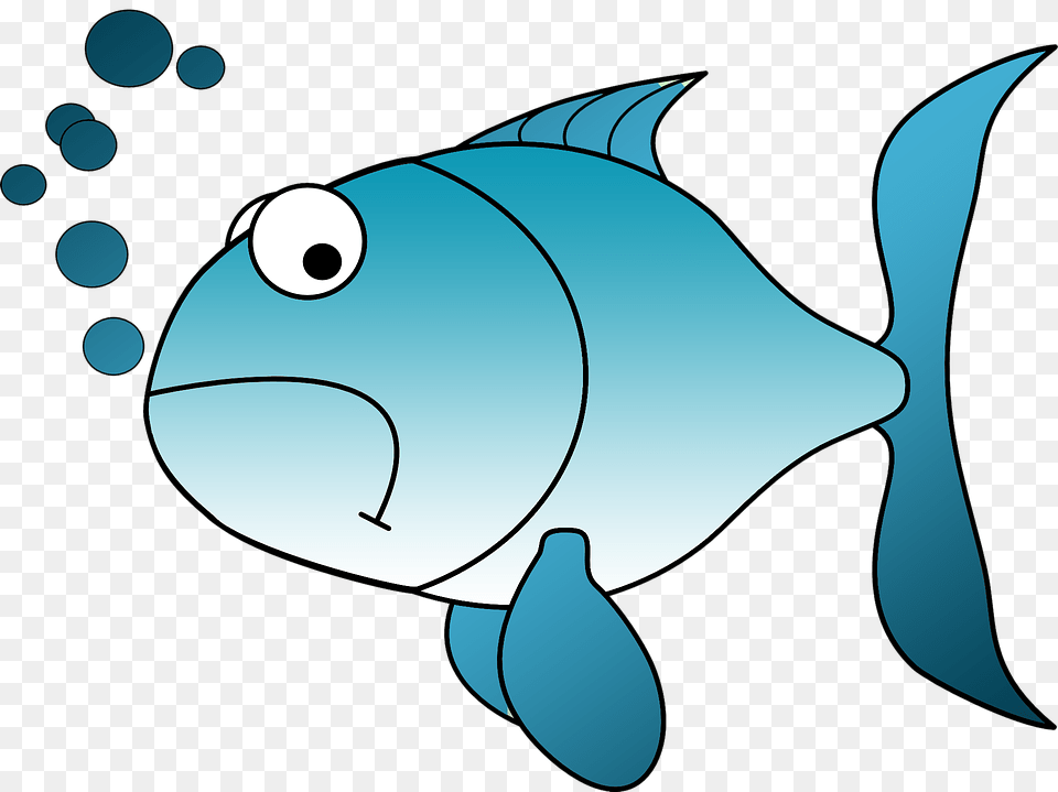 Pez De Colores Pescado Triste De Mal Humor Fish Clip Art, Animal, Sea Life, Shark Free Png