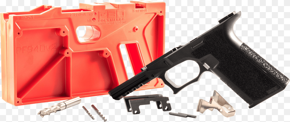 Pf940v2bl G1722 Gen3 Compatible Frame Kit Compact Pistol Frame Kit, Firearm, Gun, Handgun, Weapon Png