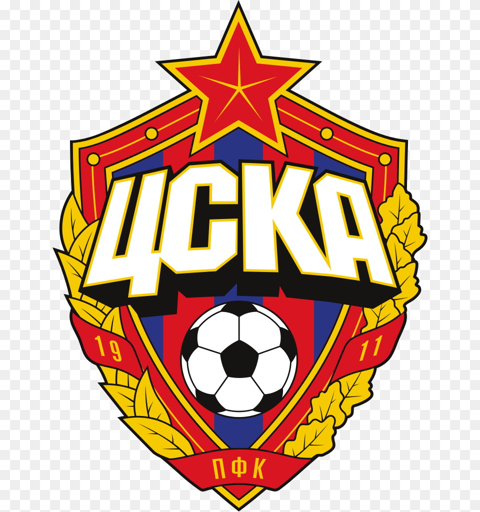 Pfc Cska Moscow Logo, Badge, Symbol, Football, Soccer Free Png Download