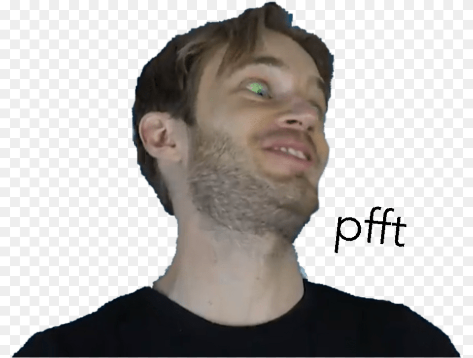 Pfft Pewdiepie Pfft Freetoedit Human, Face, Head, Person, Adult Free Png
