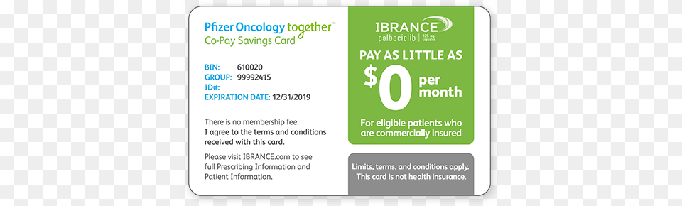 Pfizer Oncology Together Co Pay Savings Card Pfizer Health Insurance, Paper, Text Free Transparent Png