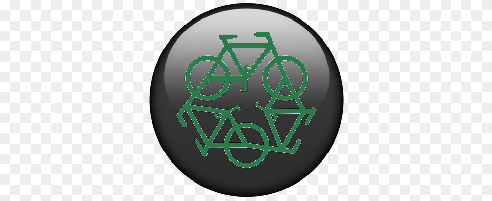 Pflobwq Recyceln Sie Logo Mit Fahrrdern Karte, Disk, Symbol, Sphere, Recycling Symbol Free Transparent Png
