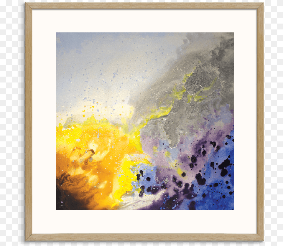 Pfwt Spring Rain Ii1 Spring Rain Ii Gallery Wrapped Canvas 40quotx40quot White, Art, Modern Art, Painting, Outdoors Free Png