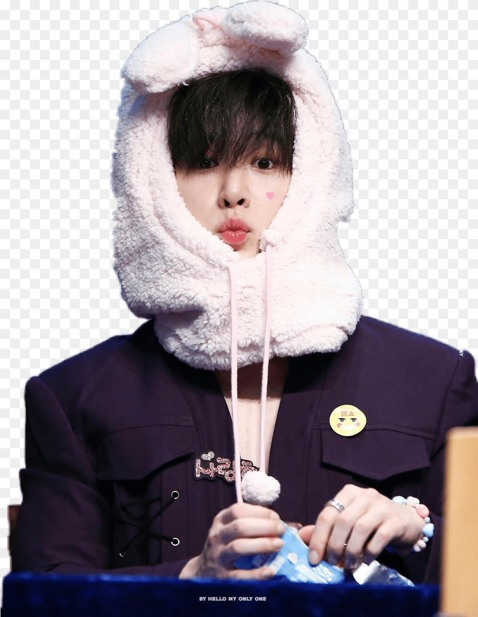 Pgn Sticker Wonho Monstax Monsta X Stickers Wonho, Person, Sweatshirt, Clothing, Sweater Free Transparent Png