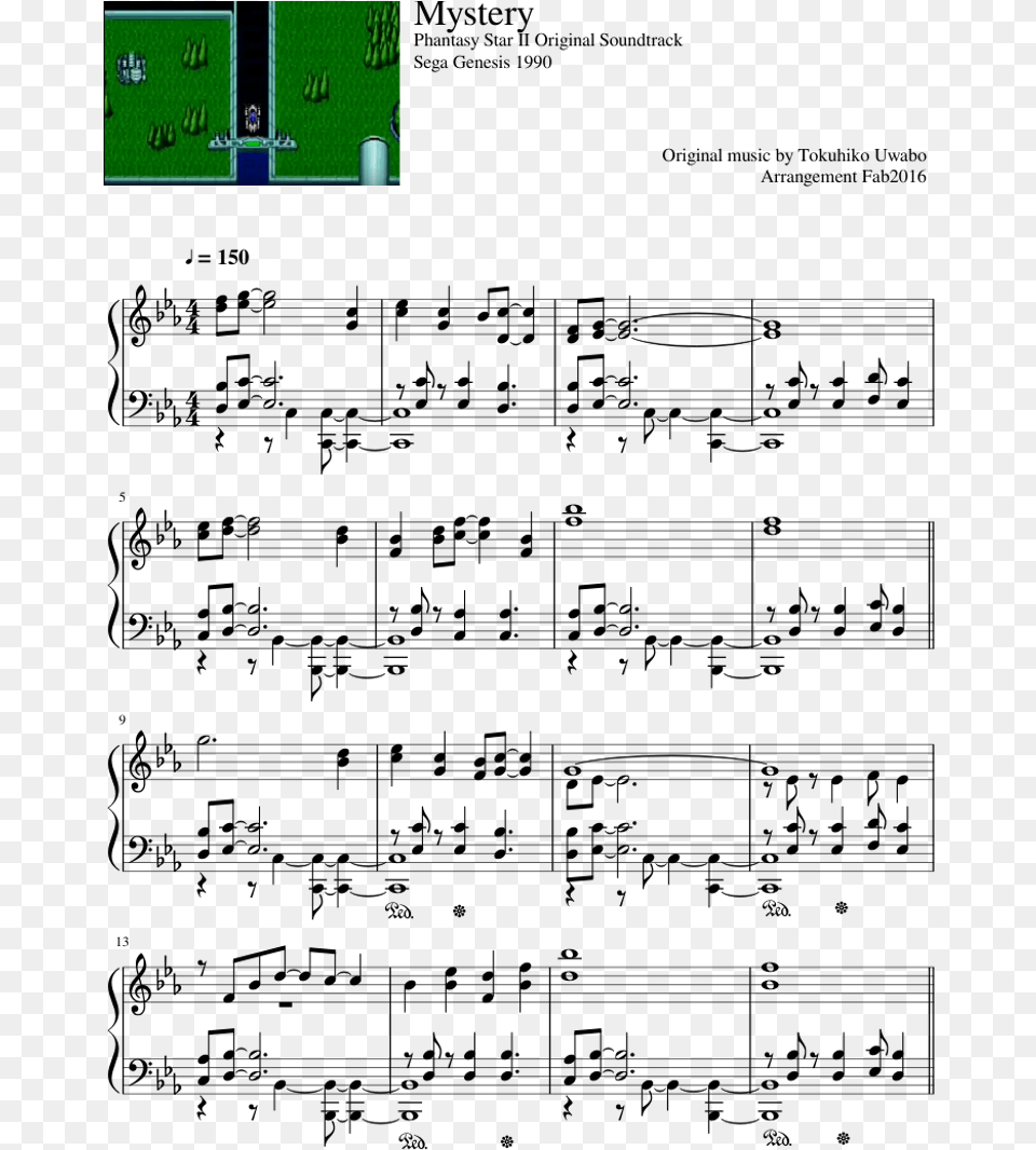 Phantasy Star Ii Original Soundtrack Sega Genesis 1990 Sheet Music Free Png