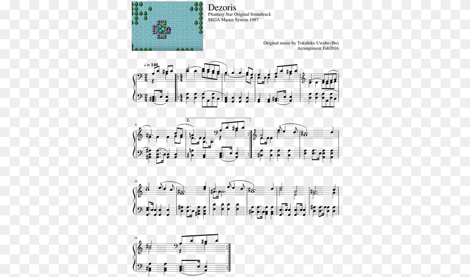 Phantasy Star Ii Sheet Music, Pattern, Embroidery, Stitch Free Png Download