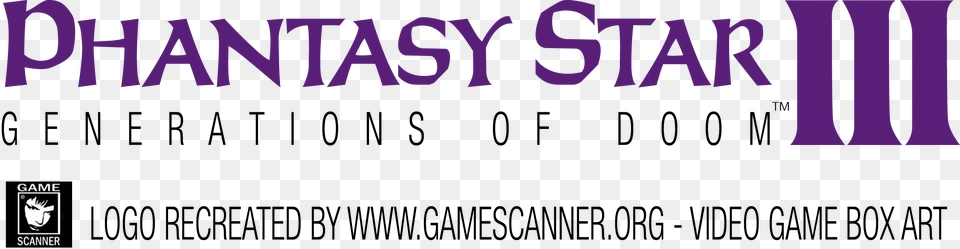 Phantasy Star Iii Logo, Purple, Fence Png Image
