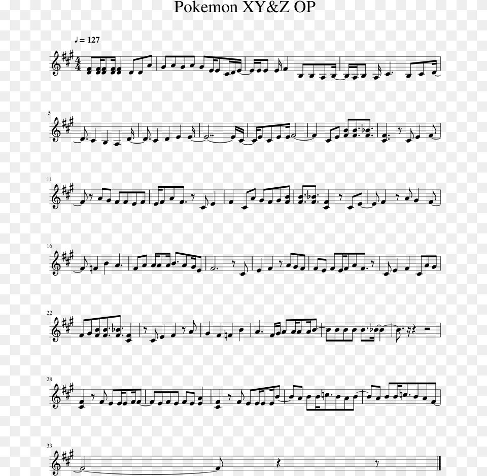 Phantom Of The Opera Flute Sheet Music, Gray Free Png