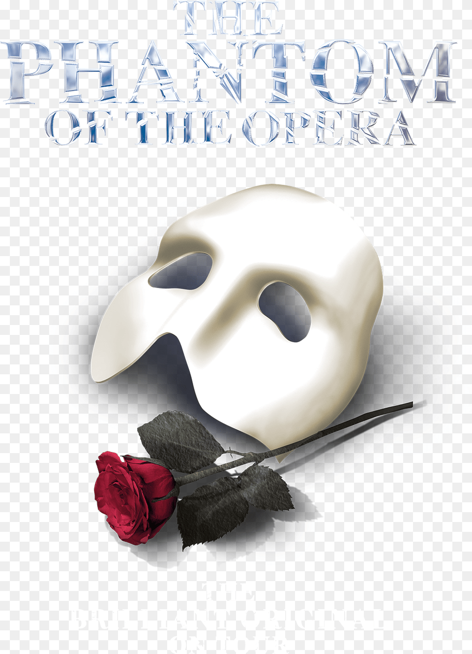 Phantom Of The Opera Mask And Rose, Book, Publication, Advertisement, Flower Free Png Download