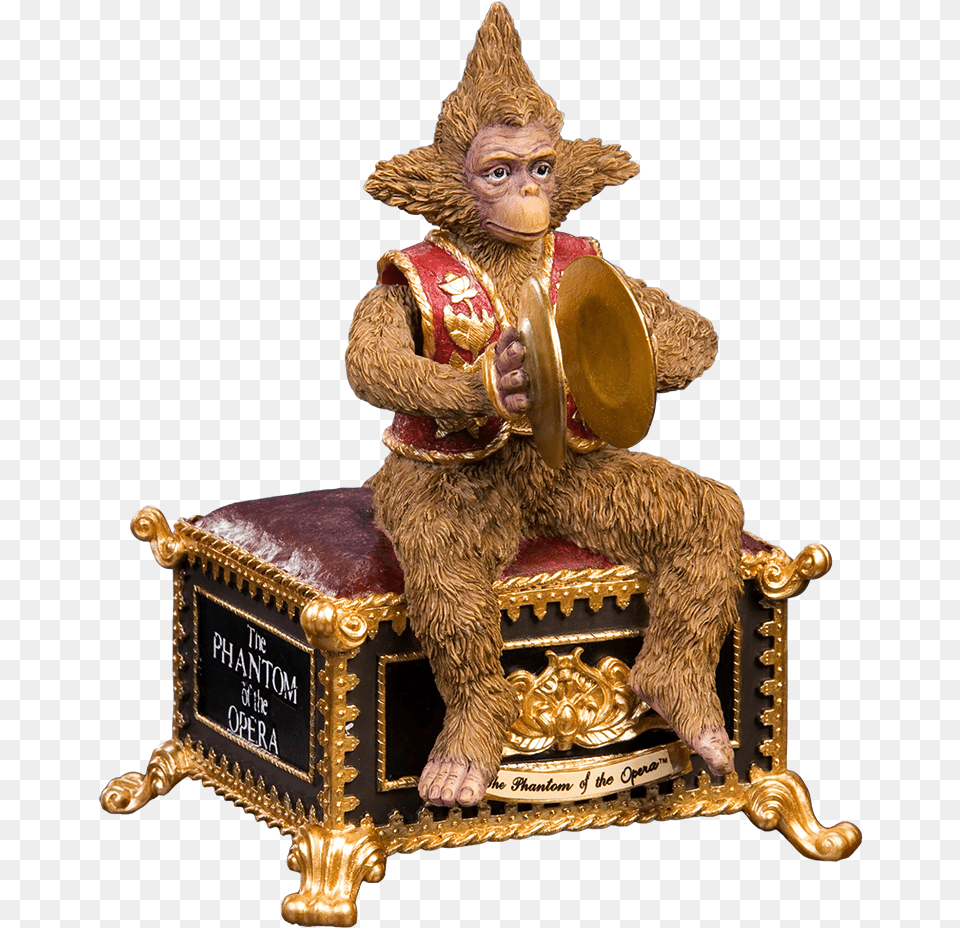 Phantom Of The Opera Phantom Monkey Figurine Monkey From The Phantom Of The Opera, Furniture, Treasure, Bronze, Animal Png