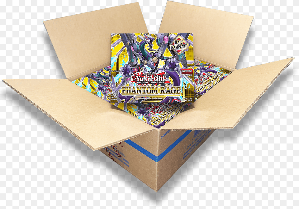 Phantom Rage 1st Edition Booster Case 12 Boxes Yugioh Genesis Impact, Food, Sweets, Box, Cardboard Png Image