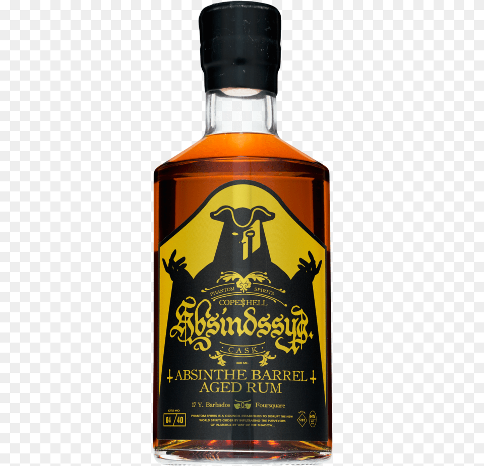 Phantom Spirits Copenhell Absindssyg Cask Foursquare Grain Whisky, Alcohol, Beverage, Liquor, Bottle Free Png Download