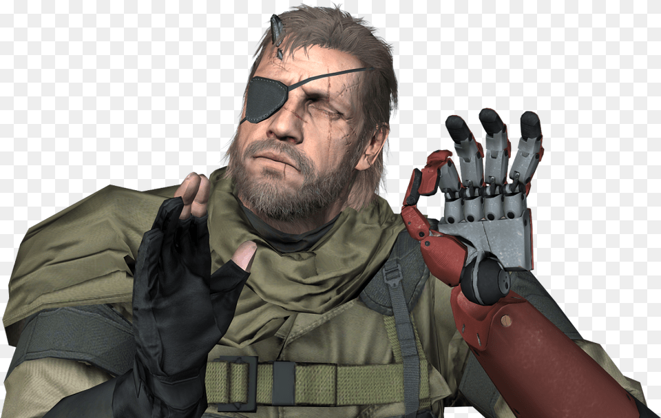 Phantom Zeroes Pain Kojima Solid Big Hideo Clipart Big Boss Metal Gear Solid, Person, Hand, Glove, Finger Free Png