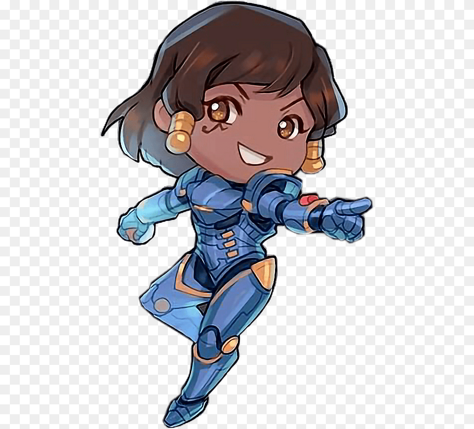 Pharah Overwatchpharah Cute Cuteoverwatch Freetoedit Cartoon, Book, Comics, Publication, Baby Free Png Download