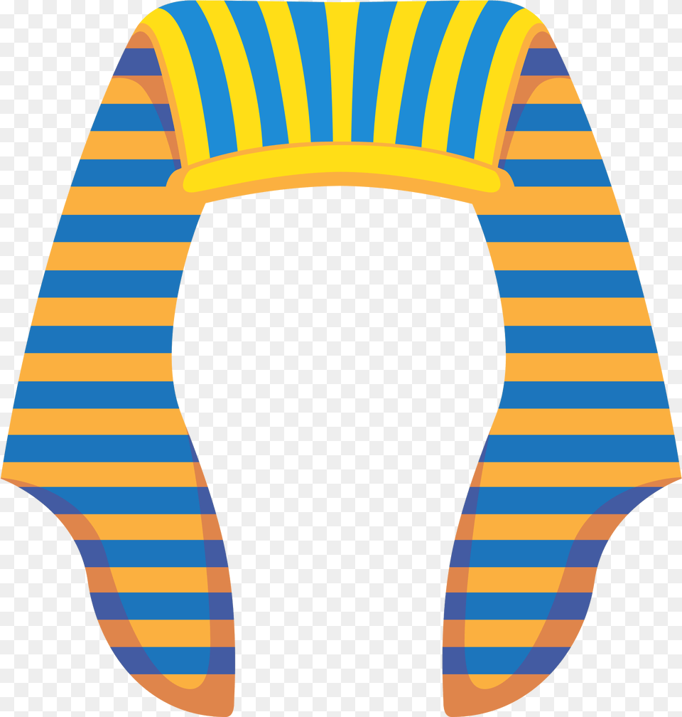 Pharaoh Headdress Clipart Download Egypt Headdress Clipart, Clothing, Lifejacket, Vest, Indoors Free Png