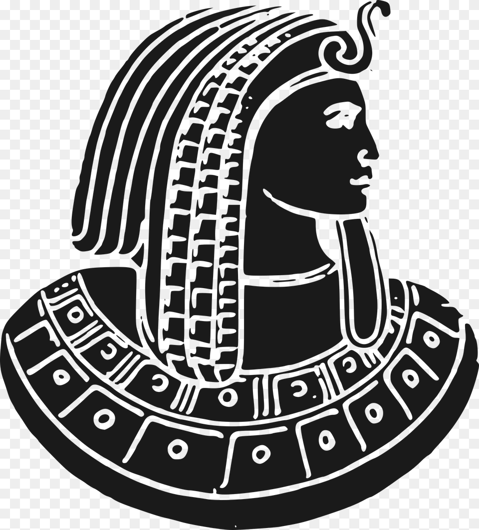 Pharaoh Silhouette, Face, Head, Person Png Image