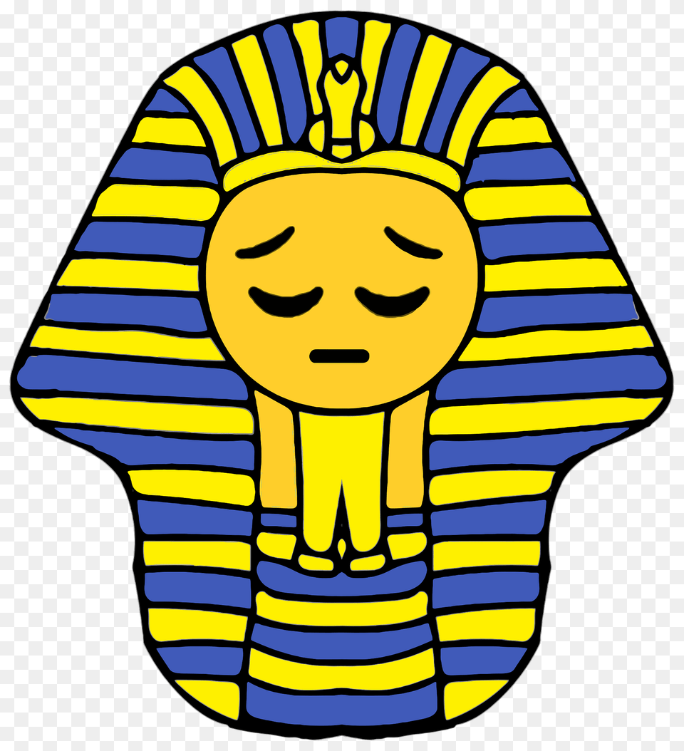 Pharaoh Smiley Eyes Closed Clipart, Clothing, T-shirt, Art, Baby Free Transparent Png