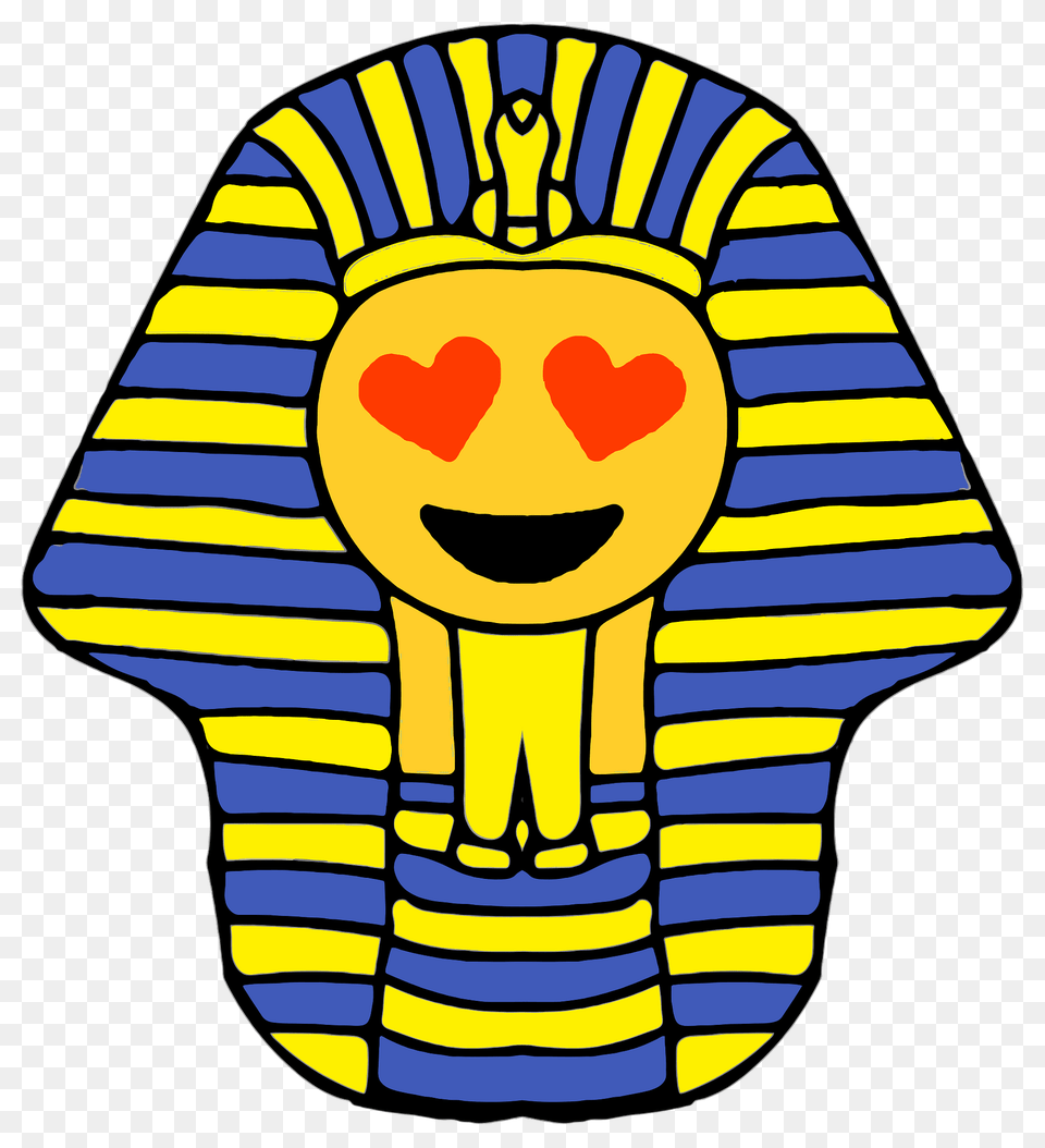 Pharaoh Smiley Hearts For Eyes Clipart, Face, Head, Person, Clothing Free Transparent Png