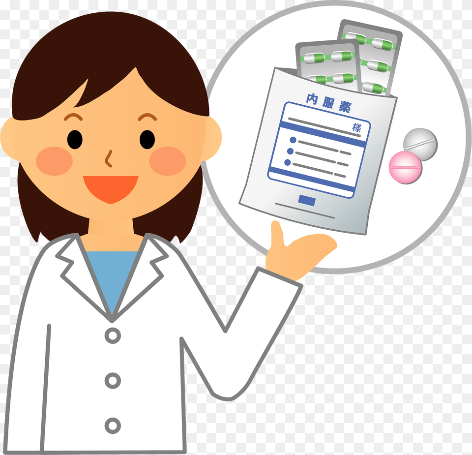 Pharmacist Is Explaining Clipart, Clothing, Coat, Baby, Person Free Png