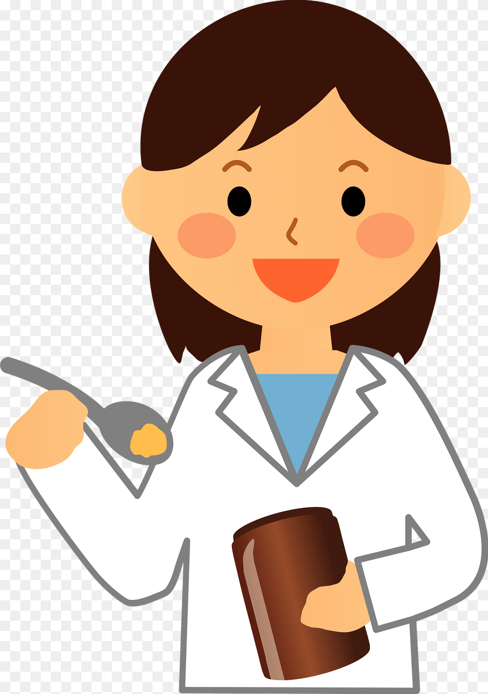 Pharmacist Is Giving Medicine Clipart, Clothing, Coat, Lab Coat, Baby Free Png Download