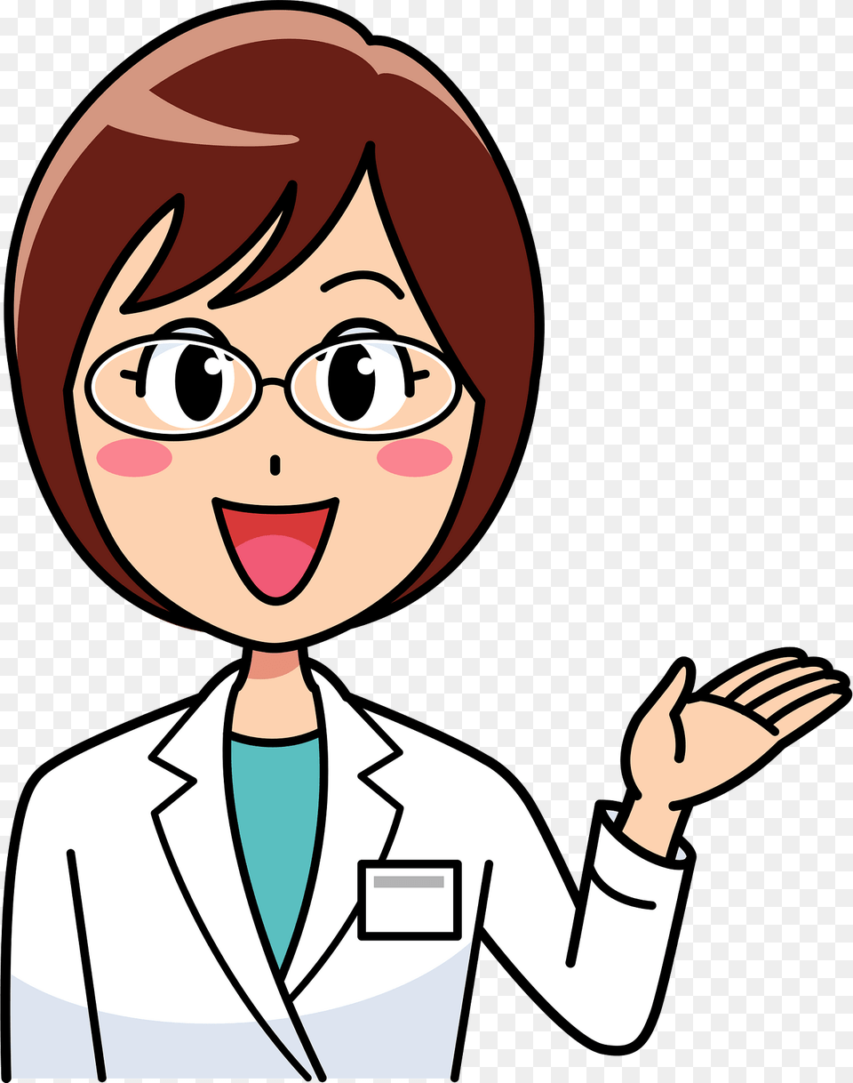 Pharmacist Woman Acting As A Guide Clipart, Clothing, Coat, Lab Coat, Baby Free Png Download