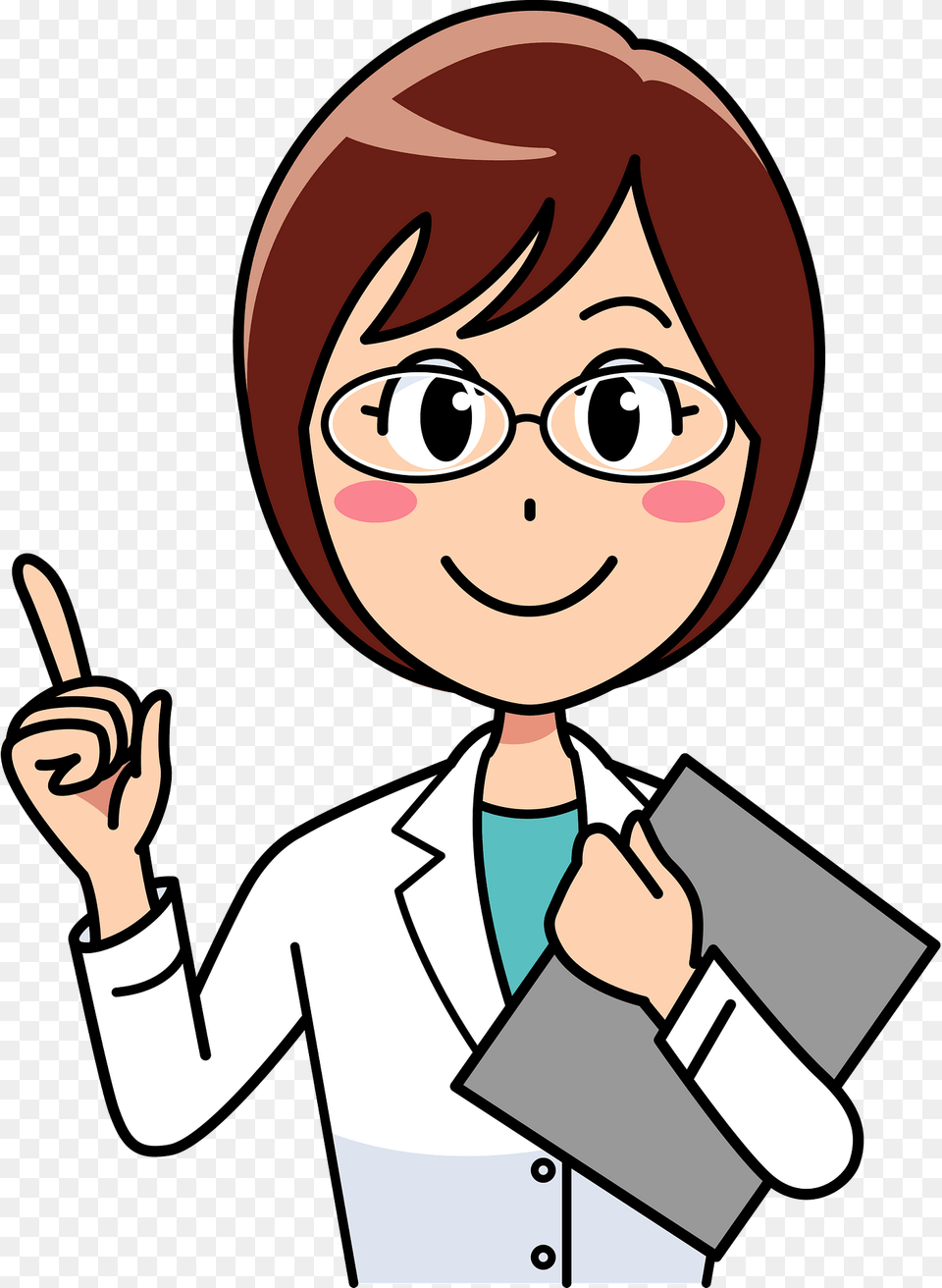 Pharmacist Woman Is Explaining Clipart, Clothing, Coat, Baby, Person Free Png