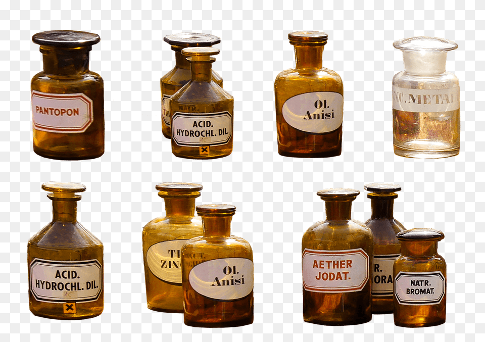 Pharmacy Flasks Collection, Bottle, Cosmetics, Perfume Png