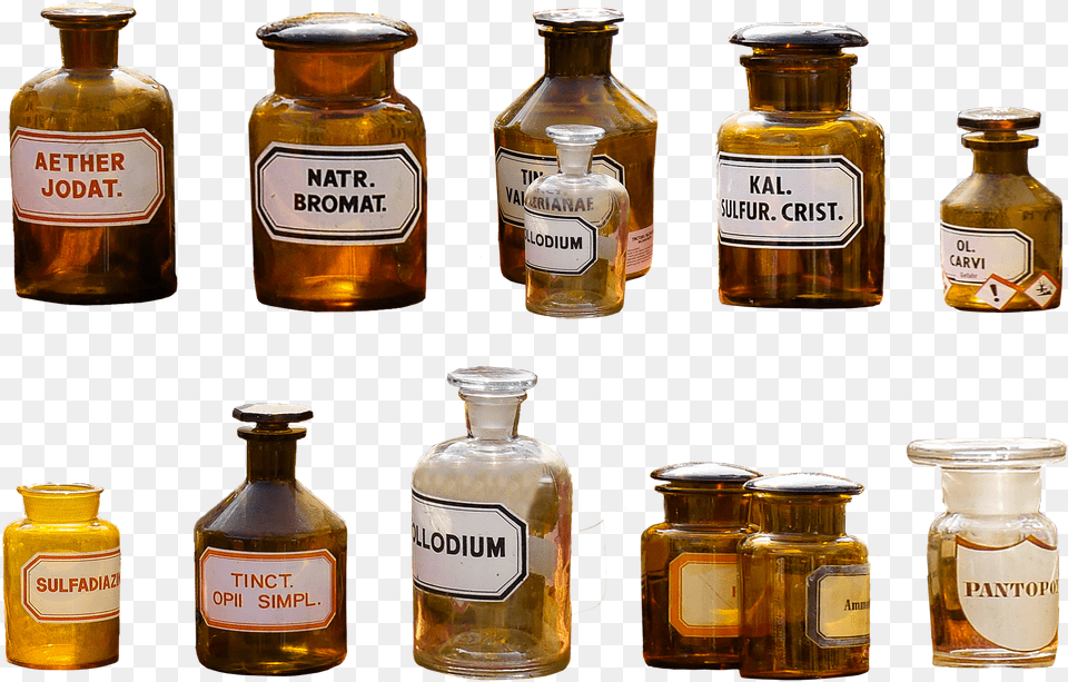 Pharmacy Isolated Bless You Medical Bottle Old Medicine Bottles, Cosmetics, Perfume, Jar Free Png Download