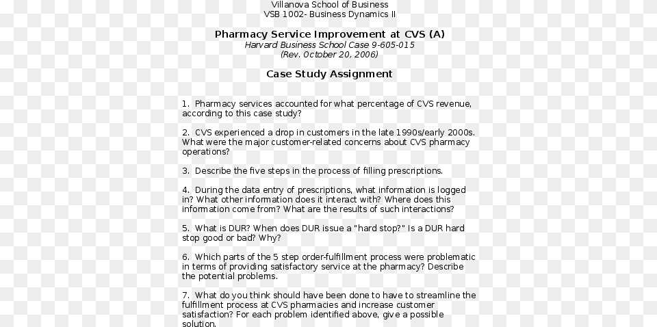 Pharmacy Service Improvement At Cvs A Case Study Assignment Document, Gray Free Png