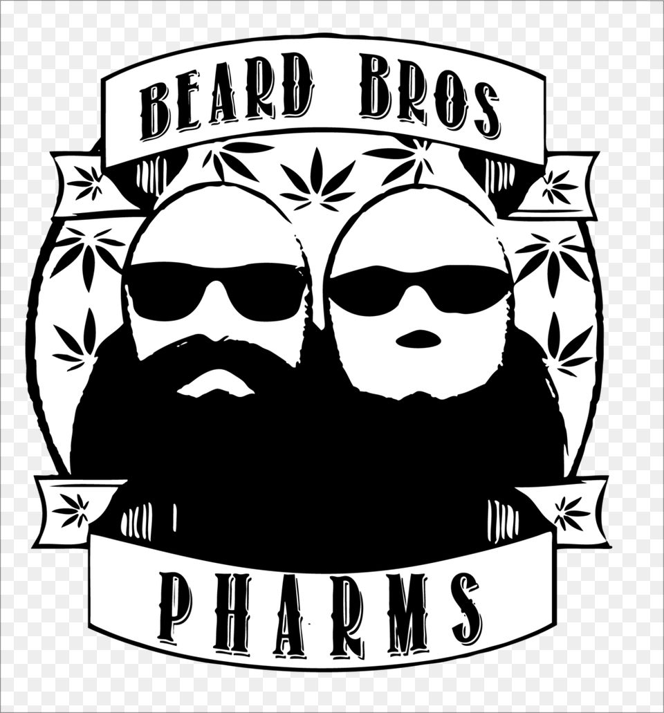 Pharms Iconic Black T Shirt Logo Beard Brothers, Accessories, Stencil, Sunglasses, Face Png