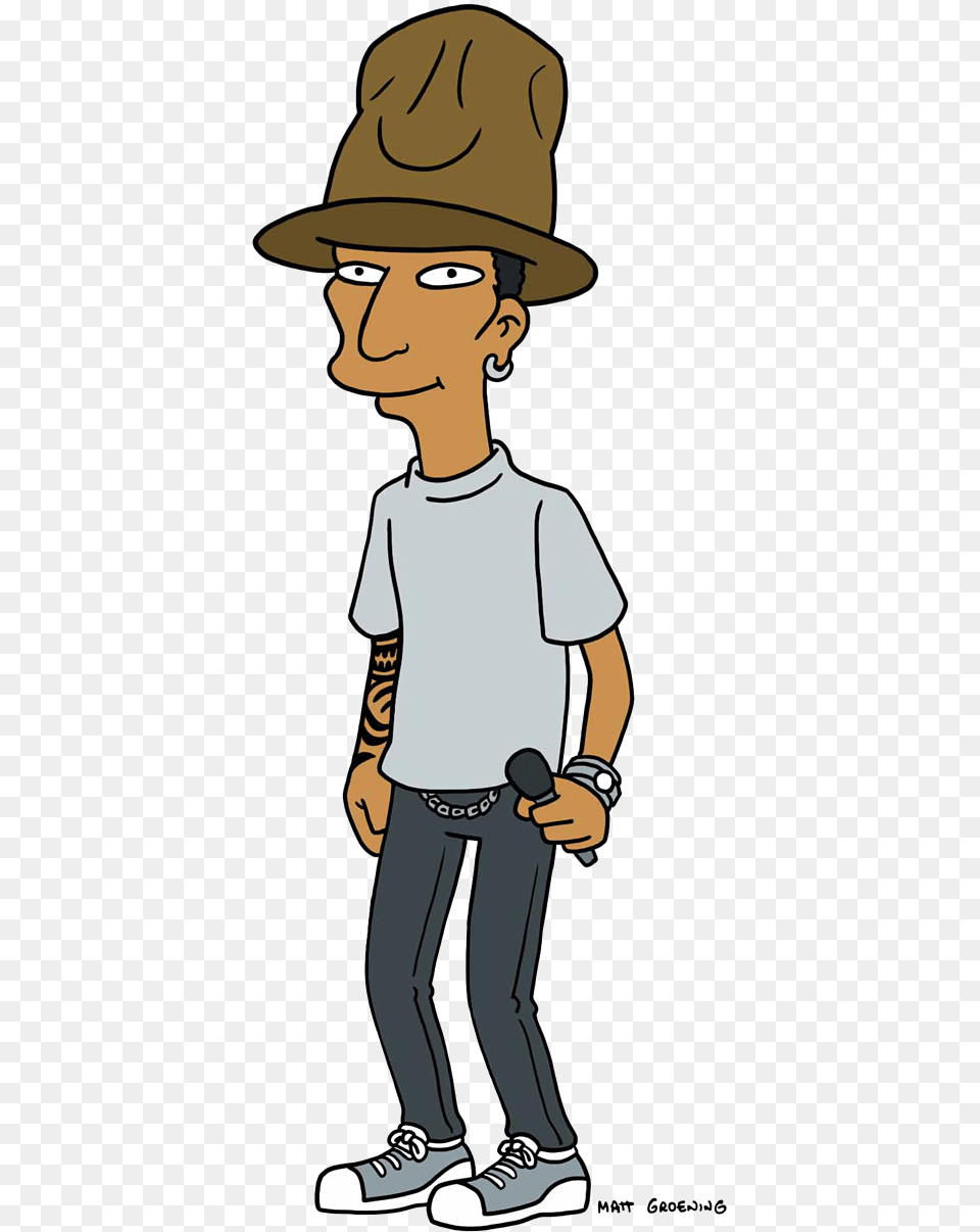 Pharrell Williams En Los Simpsons, Boy, Person, Child, Clothing Free Png