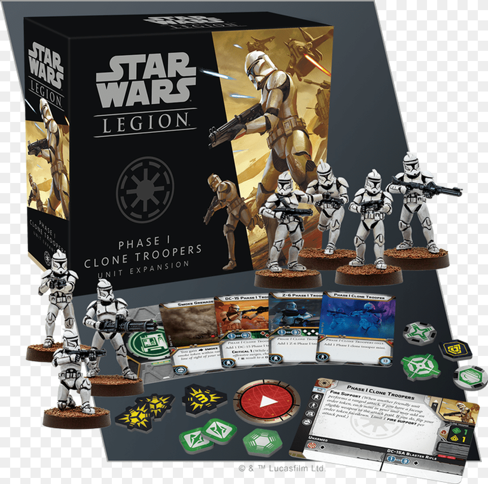 Phase I Clone Troopers Unit Expansion Star Wars Legion Stormtroopers Unit Expansion, Person, Baby, Adult, Female Free Png
