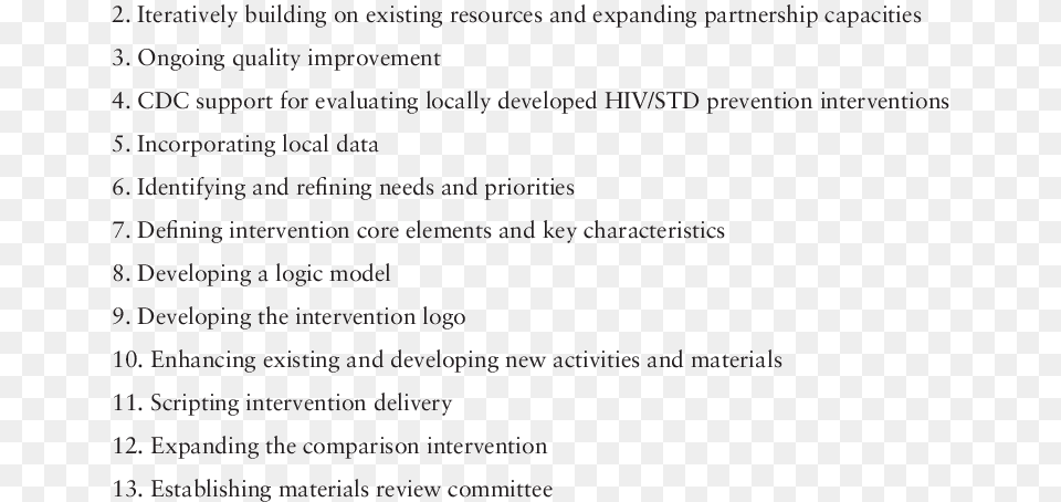 Phases In The Development And Enhancement Of An Evidence Based, Text Png Image