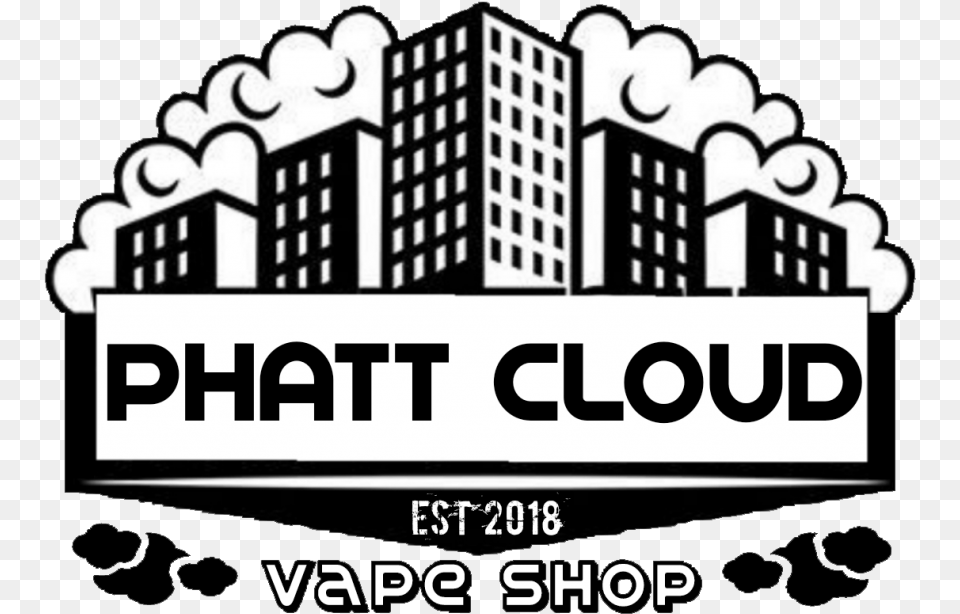 Phatt Cloud U2013 All Your Vaping Needs Clip Art, Architecture, Building, Advertisement, City Png Image